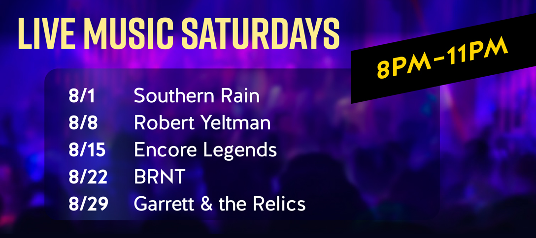 Live Music Saturdays - August 2026