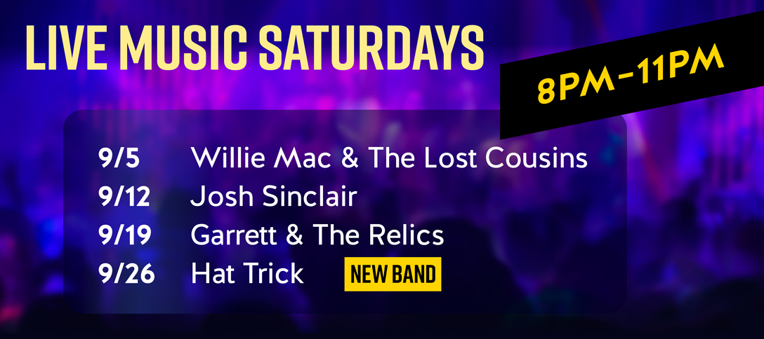Live Music Saturdays - September 2026