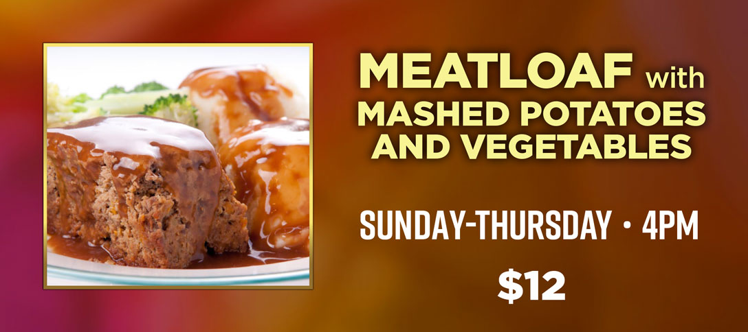 Meatloaf with Mashed Potatoes and Vegetables